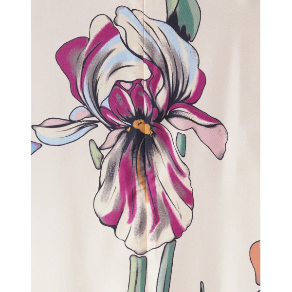 La DoubleJ Waldorf Dress Oasis Ombré Placée Geen & Red in Crepe De Chine - Dresses - Milanese Maximalist Fashion at Luxury Shoes 