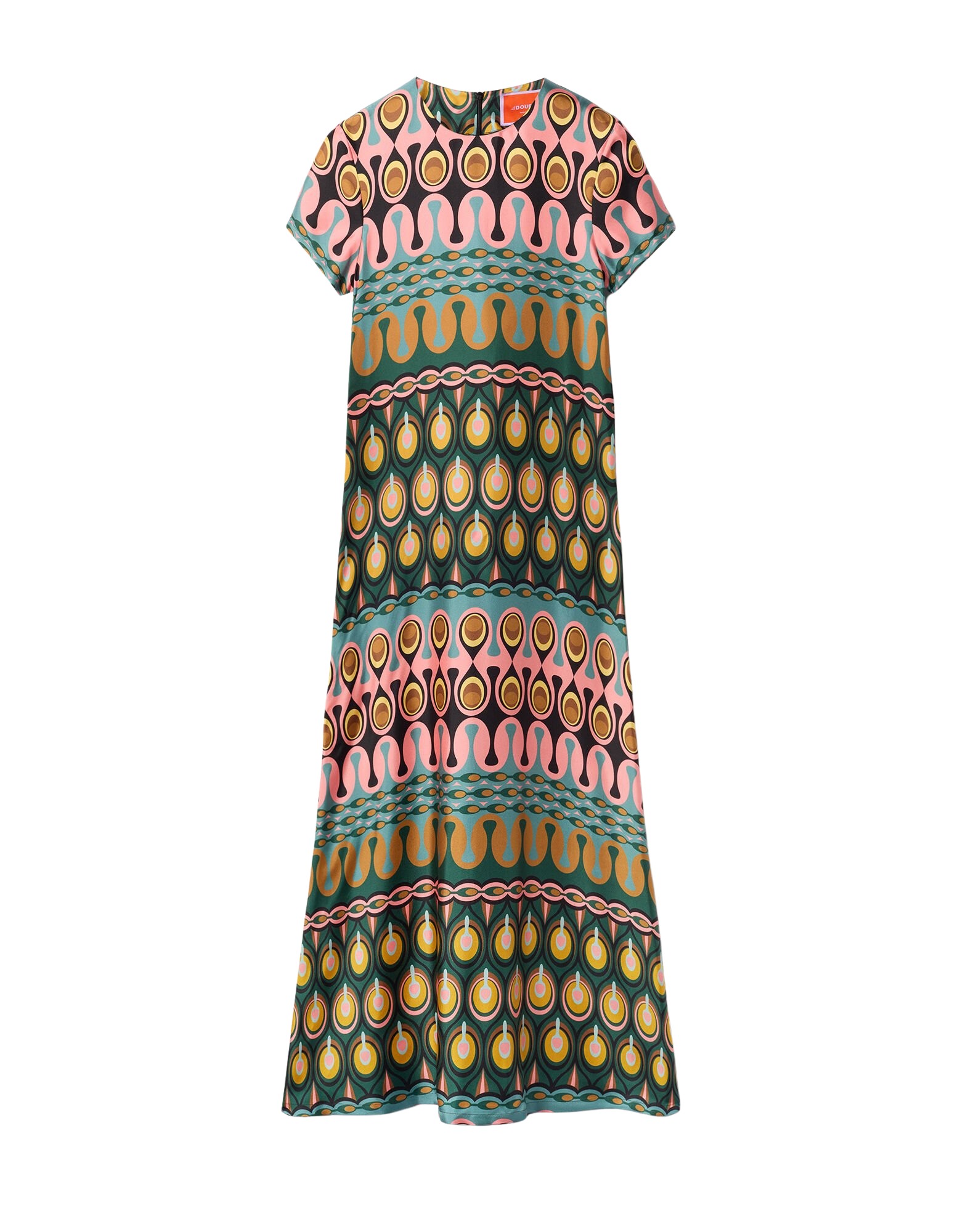 La-Double-J-Wavy-Mini-Dress-Bicolor-Mint-Dark-Green-in-Cotton-Knit35965_nobg La DoubleJ Wavy Mini Dress Bicolor Mint & Dark Green in Cotton Knit - Dresses - Milanese Maximalist Fashion at Luxury Shoes