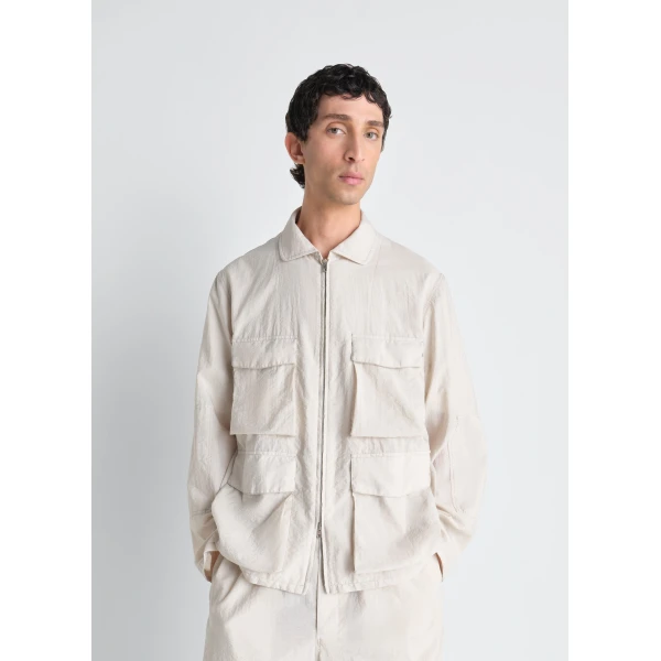Lemaire 3d Pocket Jacket in Washed Technical Cotton - Jackets - Parisian Minimalist Luxury at Luxury Shoes 