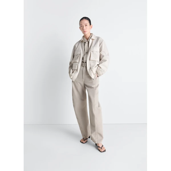Lemaire 3d Pocket Jacket in Washed Technical Cotton - Jackets - Parisian Minimalist Luxury at Luxury Shoes 