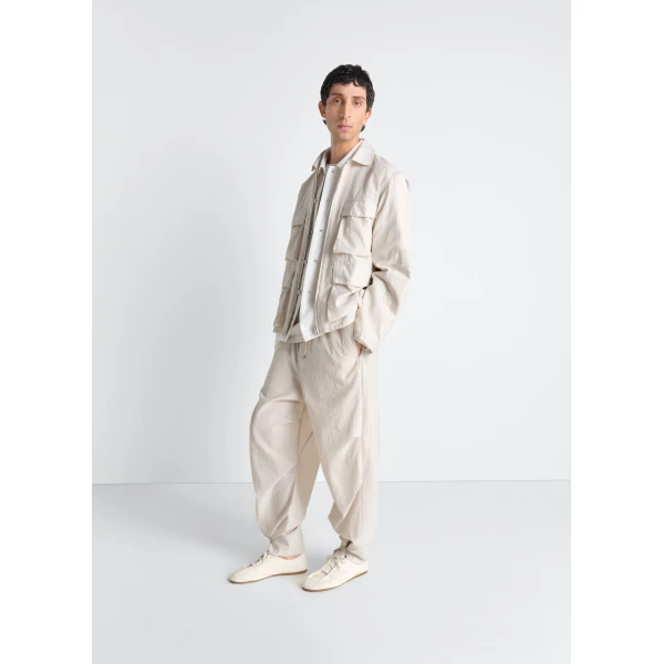 Lemaire 3d Pocket Jacket in Washed Technical Cotton - Jackets - Parisian Minimalist Luxury at Luxury Shoes 