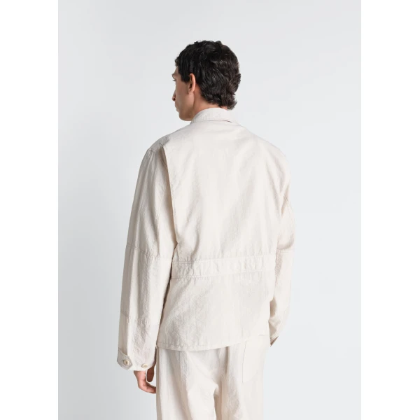 Lemaire 3d Pocket Jacket in Washed Technical Cotton - Jackets - Parisian Minimalist Luxury at Luxury Shoes 