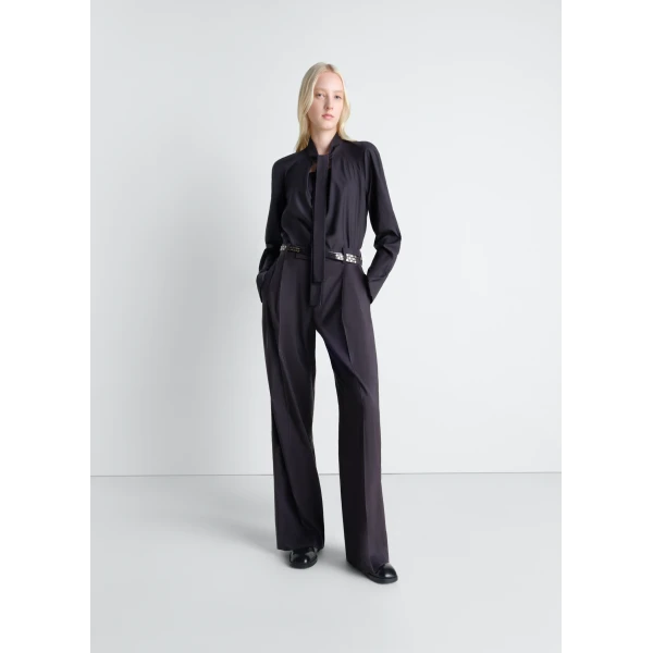 Lemaire Ascot Blouse in Washed Cotton Silk - Tops - Parisian Minimalist Luxury at Luxury Shoes 