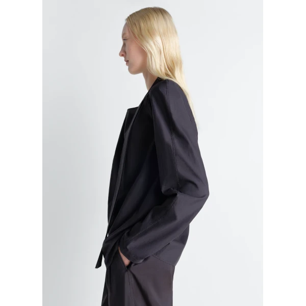 Lemaire Ascot Blouse in Washed Cotton Silk - Tops - Parisian Minimalist Luxury at Luxury Shoes 