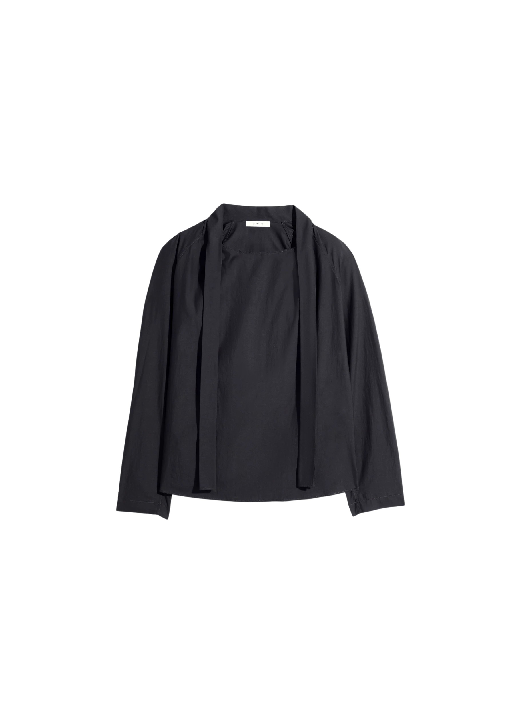 Lemaire Ascot Blouse in Washed Cotton Silk - Tops - Parisian Minimalist Luxury at Luxury Shoes 