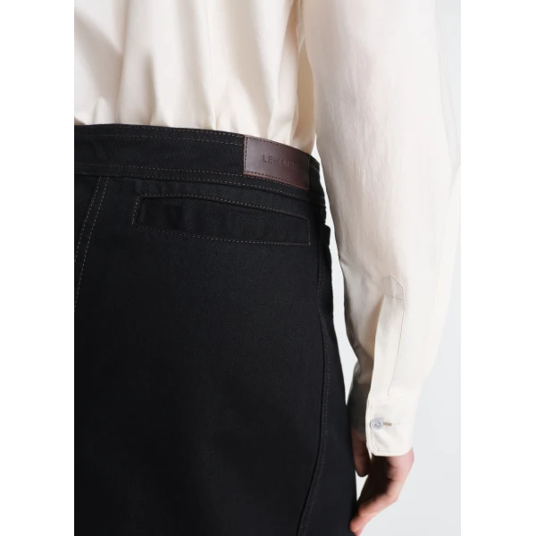 Lemaire Asymmetric Skirt in Denim - Skirts - Parisian Minimalist Luxury at Luxury Shoes 