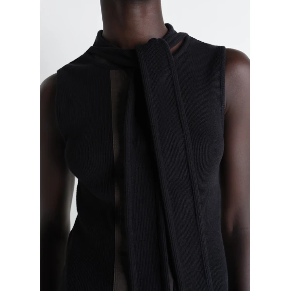 Lemaire Asymmetrical Fitted Top in Jersey - Tops - Parisian Minimalist Luxury at Luxury Shoes 