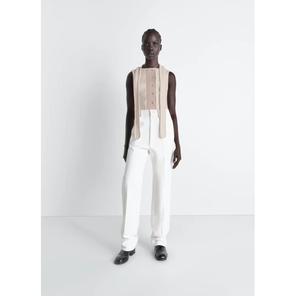 Lemaire Asymmetrical Fitted Top in Jersey - Tops - Parisian Minimalist Luxury at Luxury Shoes 