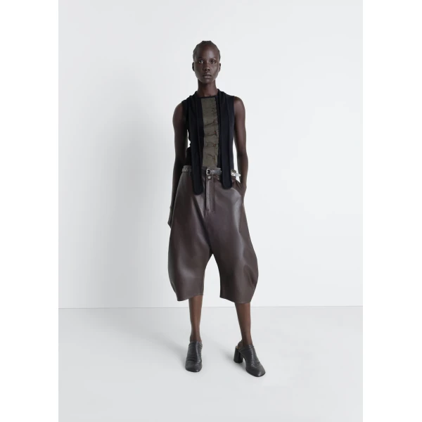 Lemaire Asymmetrical Fitted Top in Jersey - Tops - Parisian Minimalist Luxury at Luxury Shoes 