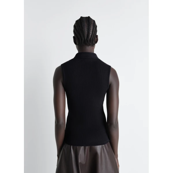 Lemaire Asymmetrical Fitted Top in Jersey - Tops - Parisian Minimalist Luxury at Luxury Shoes 