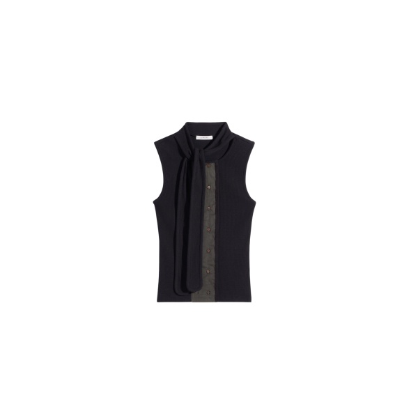 Lemaire Asymmetrical Fitted Top in Jersey - Tops - Parisian Minimalist Luxury at Luxury Shoes 