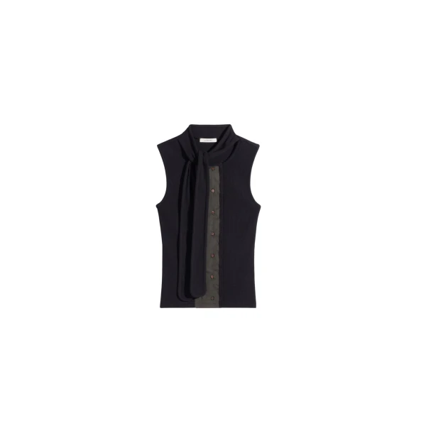 Lemaire Asymmetrical Fitted Top in Jersey - Tops - Parisian Minimalist Luxury at Luxury Shoes 
