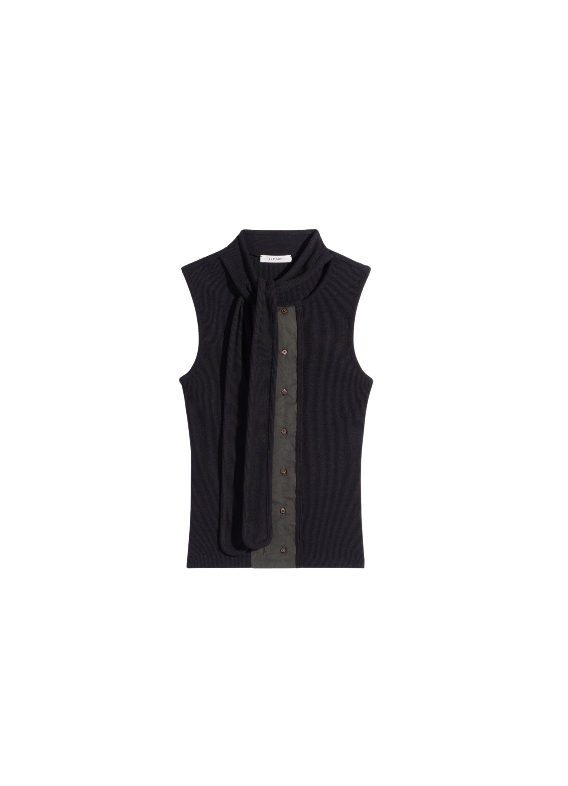 Lemaire Asymmetrical Fitted Top in Jersey - Tops - Parisian Minimalist Luxury at Luxury Shoes 