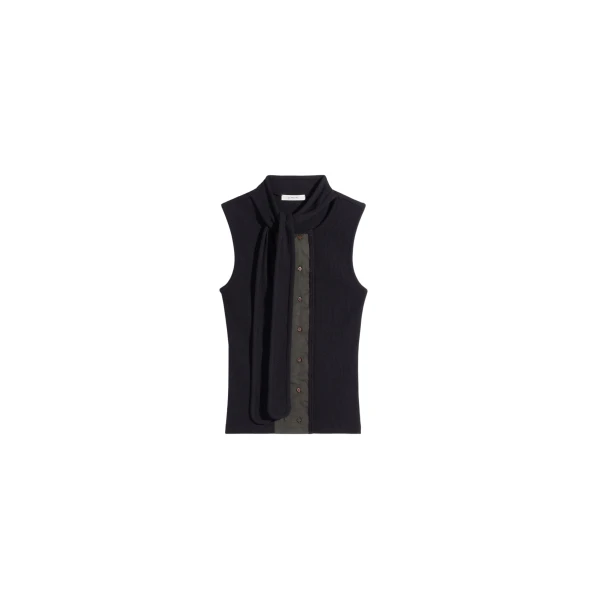 Lemaire Asymmetrical Fitted Top in Jersey - Tops - Parisian Minimalist Luxury at Luxury Shoes 