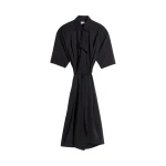 Lemaire Asymmetrical Shirt Dress in Dry Silk - Dresses - Parisian Minimalist Luxury at Luxury Shoes 