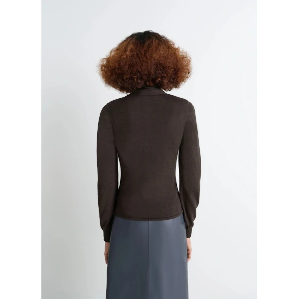 Lemaire Asymmetrical Sleeveless Cardigan in Merino Blend, view 5