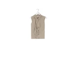 Lemaire Asymmetrical Sleeveless Cardigan in Merino Blend - Knitwear - Parisian Minimalist Luxury at Luxury Shoes 