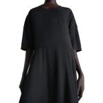 Lemaire Balloon Dress in Crepe De Chine Viscose - Dresses - Parisian Minimalist Luxury at Luxury Shoes 