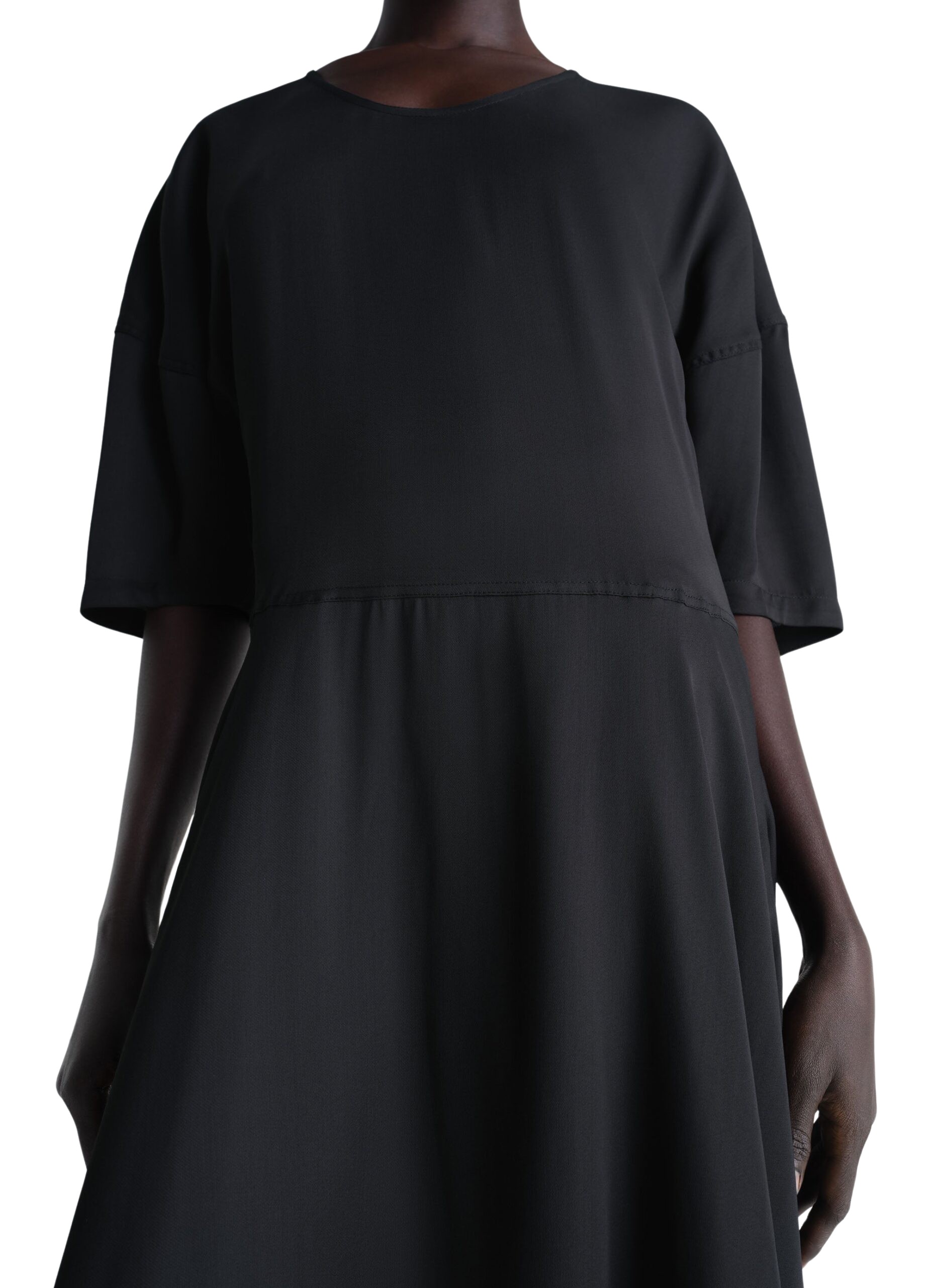 Lemaire Balloon Dress in Crepe De Chine Viscose - Dresses - Parisian Minimalist Luxury at Luxury Shoes 