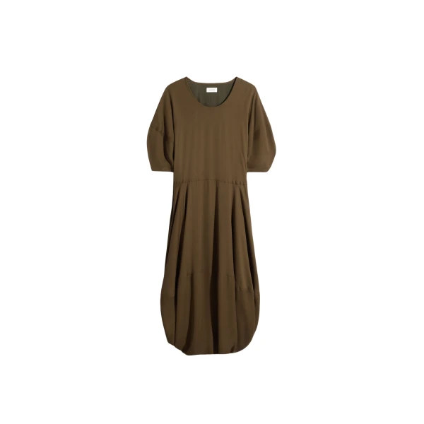 Lemaire Balloon Dress in Crepe De Chine Viscose - Dresses - Parisian Minimalist Luxury at Luxury Shoes 