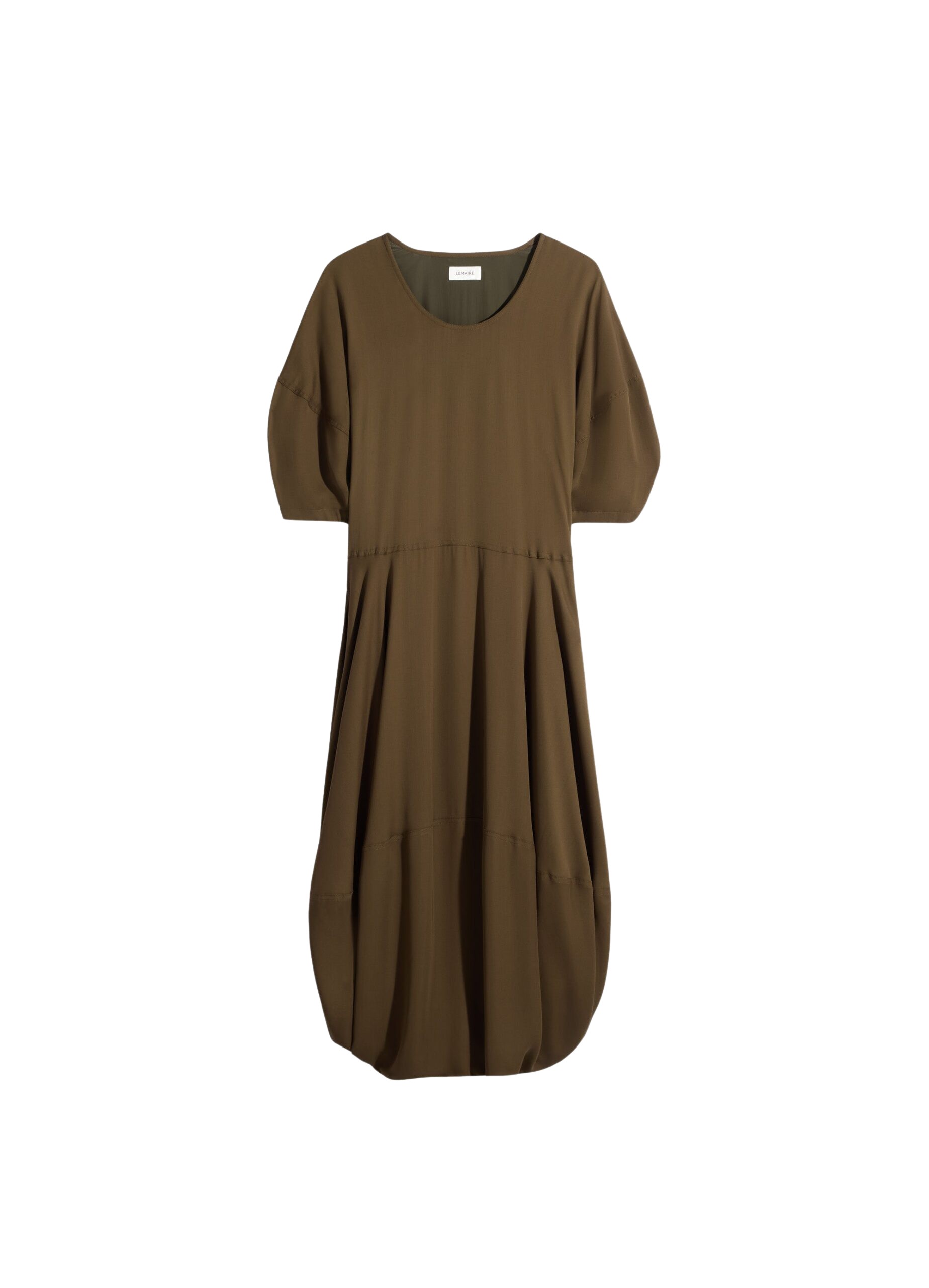 Lemaire Balloon Dress in Crepe De Chine Viscose - Dresses - Parisian Minimalist Luxury at Luxury Shoes 