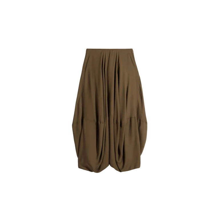 Lemaire Balloon Skirt in Crepe De Chine Viscose - Skirts - Parisian Minimalist Luxury at Luxury Shoes 