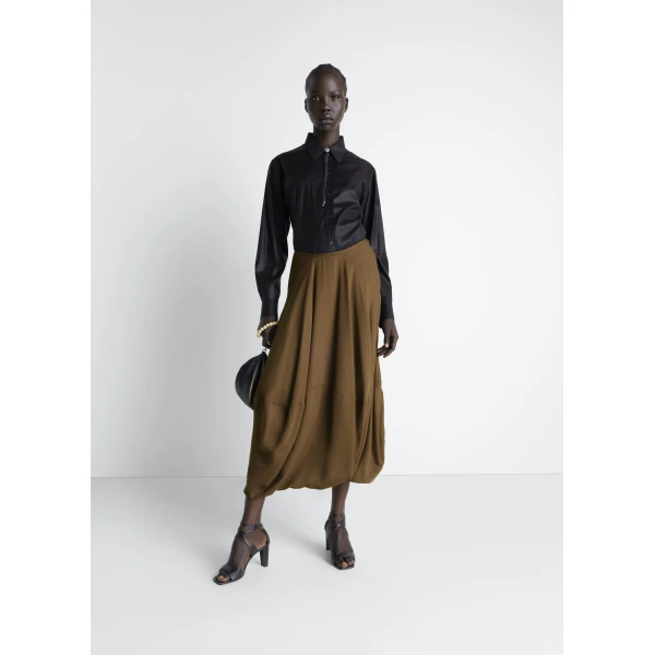 Lemaire Balloon Skirt in Crepe De Chine Viscose - Skirts - Parisian Minimalist Luxury at Luxury Shoes 