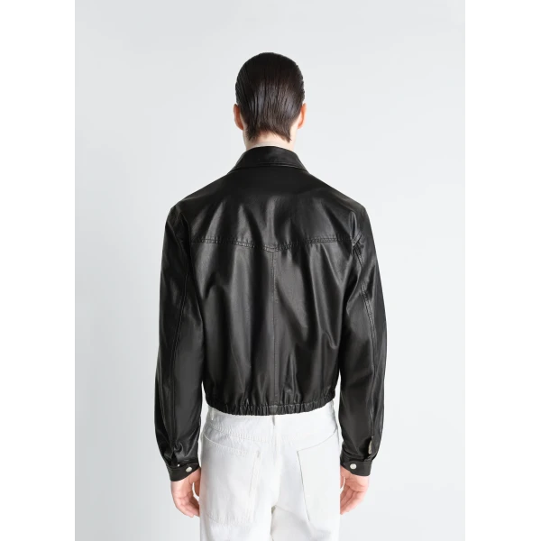Lemaire Biker Blouson in Leather - Jackets - Parisian Minimalist Luxury at Luxury Shoes 