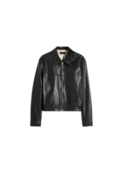 Lemaire Biker Blouson in Leather - Jackets - Parisian Minimalist Luxury at Luxury Shoes 