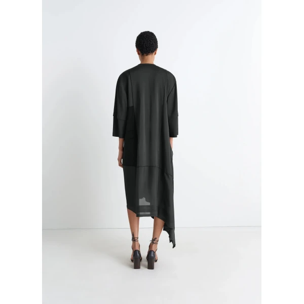 Lemaire Blouse Dress with Pleats in Silk - Dresses - Parisian Minimalist Luxury at Luxury Shoes 