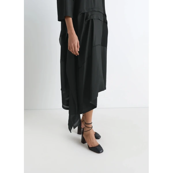 Lemaire Blouse Dress with Pleats in Silk - Dresses - Parisian Minimalist Luxury at Luxury Shoes 