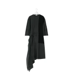 Lemaire-Blouse-Dress-with-Pleats-in-Silk-coveti-621623_nobg Lemaire Blouse Dress with Pleats in Silk - Dresses - Parisian Minimalist Luxury at Luxury Shoes