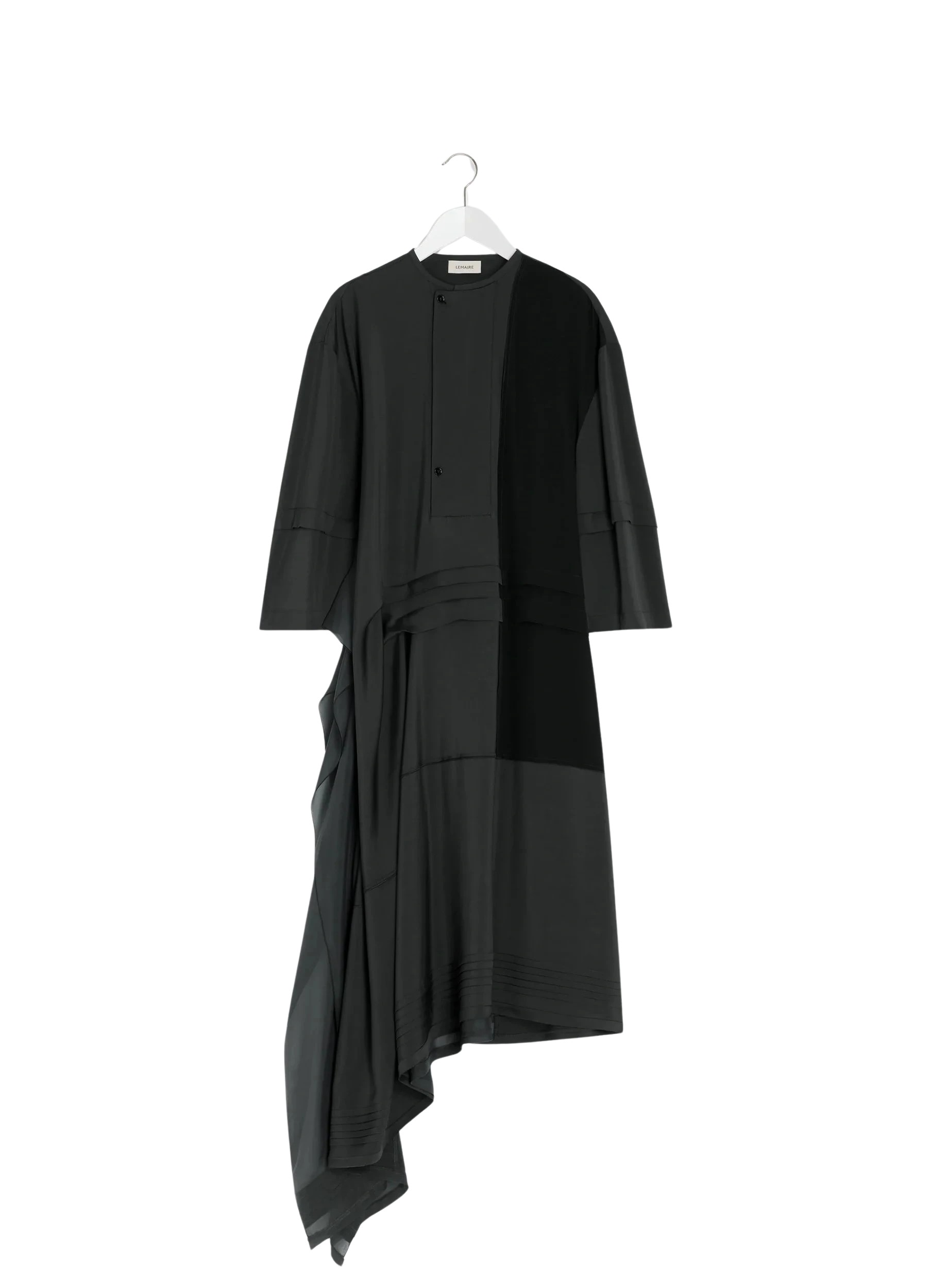 Lemaire Blouse Dress with Pleats in Silk - Dresses - Parisian Minimalist Luxury at Luxury Shoes 
