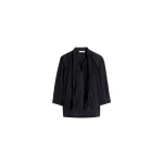 Lemaire Blouse with Scarf in Crepe Cotton - Tops - Parisian Minimalist Luxury at Luxury Shoes 