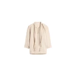 Lemaire Blouse with Scarf in Crepe Cotton - Tops - Parisian Minimalist Luxury at Luxury Shoes 