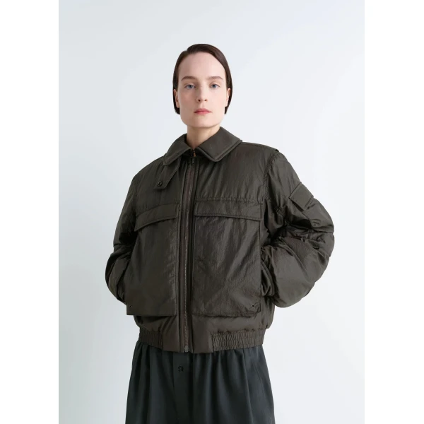 Lemaire Bomber in Light Nylon - Jackets - Parisian Minimalist Luxury at Luxury Shoes 