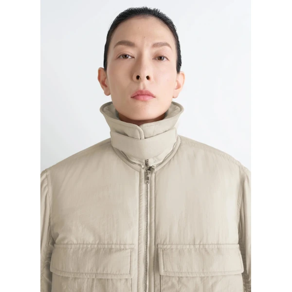 Lemaire Bomber in Light Nylon - Jackets - Parisian Minimalist Luxury at Luxury Shoes 