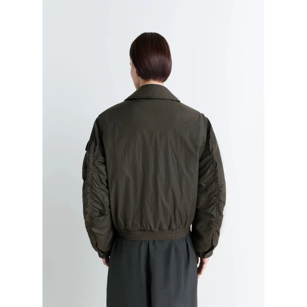 Lemaire Bomber in Light Nylon - Jackets - Parisian Minimalist Luxury at Luxury Shoes 