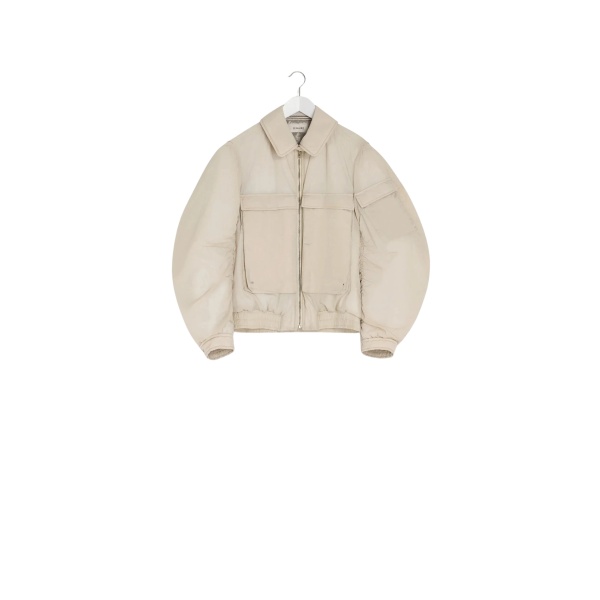 Lemaire Bomber in Light Nylon - Jackets - Parisian Minimalist Luxury at Luxury Shoes 