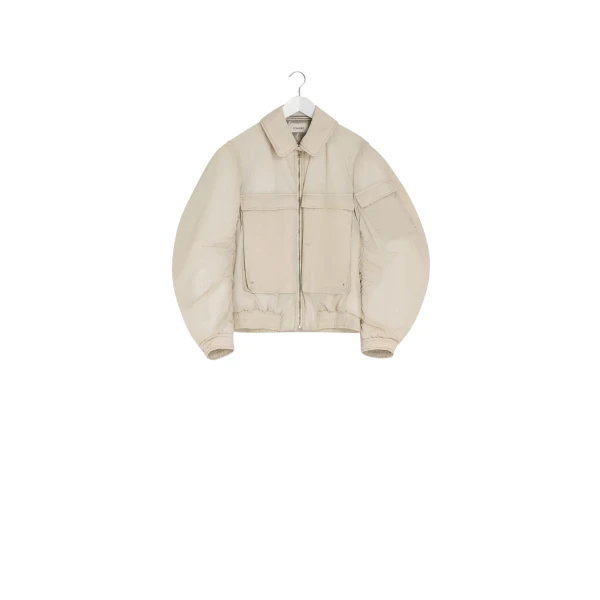 Lemaire Bomber in Light Nylon - Jackets - Parisian Minimalist Luxury at Luxury Shoes 