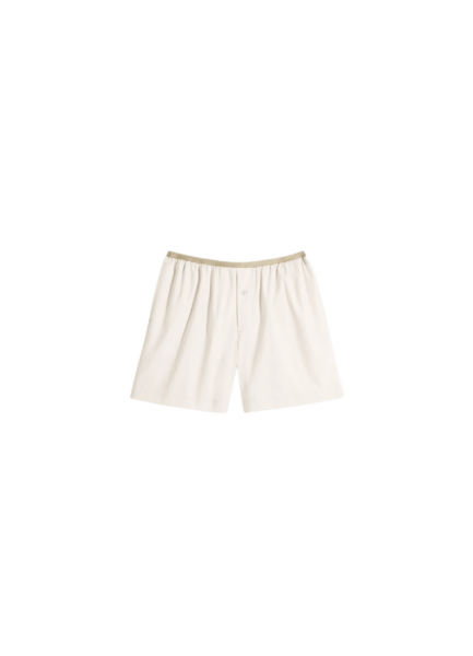 Lemaire Boxer Shorts in Washed Cotton Silk - Shorts - Parisian Minimalist Luxury at Luxury Shoes 