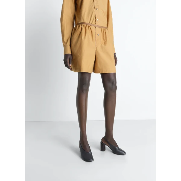 Lemaire Boxer Shorts in Washed Cotton Silk - Shorts - Parisian Minimalist Luxury at Luxury Shoes 