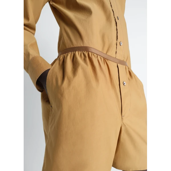 Lemaire Boxer Shorts in Washed Cotton Silk - Shorts - Parisian Minimalist Luxury at Luxury Shoes 