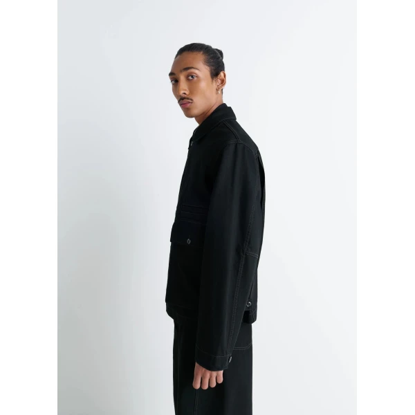 Lemaire Boxy Jacket in Denim - Jackets - Parisian Minimalist Luxury at Luxury Shoes 