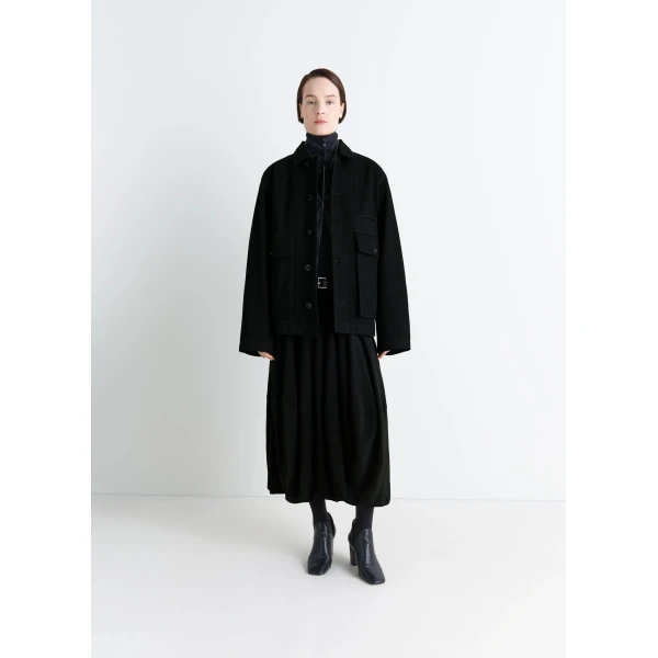 Lemaire Boxy Jacket in Denim - Jackets - Parisian Minimalist Luxury at Luxury Shoes 