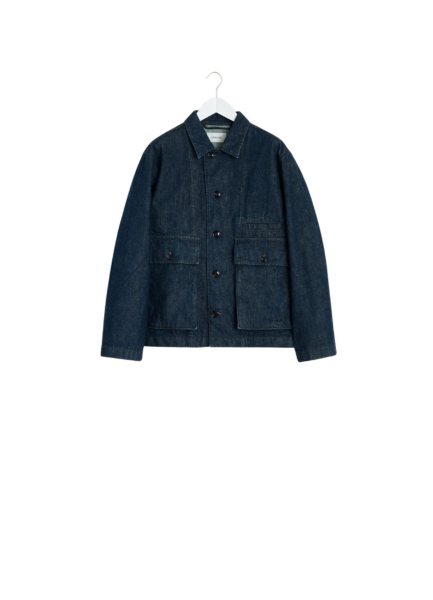 Lemaire Boxy Jacket in Denim - Jackets - Parisian Minimalist Luxury at Luxury Shoes 