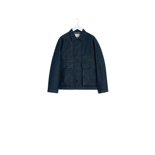 Lemaire Boxy Jacket in Denim - Jackets - Parisian Minimalist Luxury at Luxury Shoes 