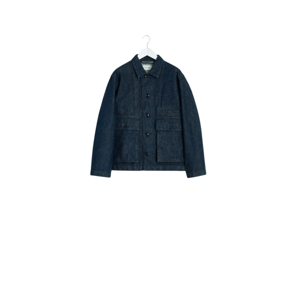 Lemaire Boxy Jacket in Denim - Jackets - Parisian Minimalist Luxury at Luxury Shoes 