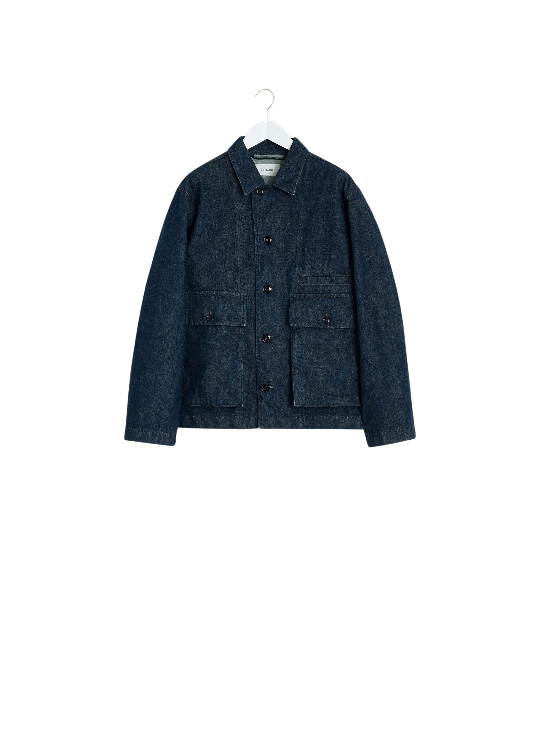 Lemaire Boxy Jacket in Denim - Jackets - Parisian Minimalist Luxury at Luxury Shoes 