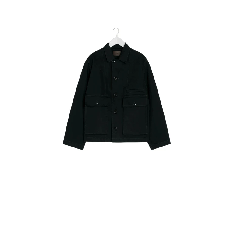 Lemaire Boxy Jacket in Denim - Jackets - Parisian Minimalist Luxury at Luxury Shoes 